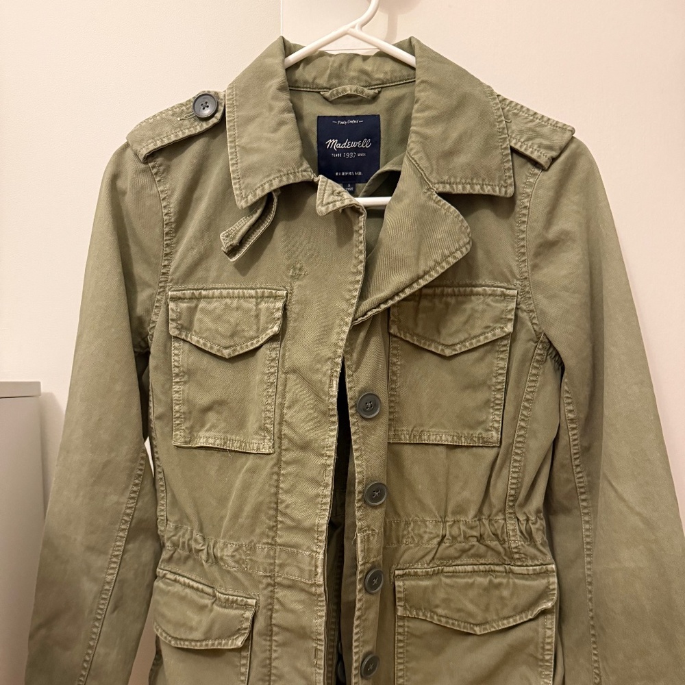 Madewell Cargo Green Utility Jacket